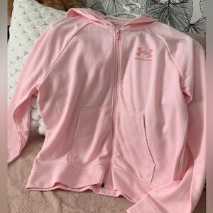 Pink zip up Under Armour light weight sweater